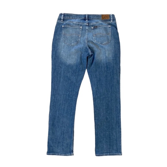 Lee Mid Rise Regular Straight Leg Denim Jeans Size 12L Pre-Owned - Picture 3 of 13